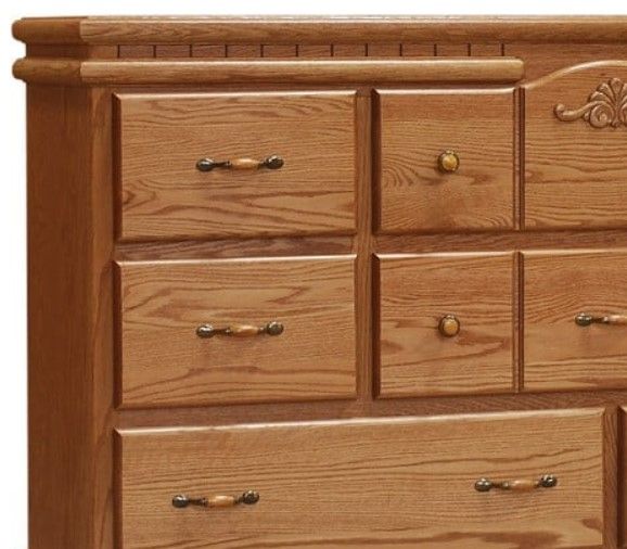 Wolfcraft Furniture Vintage Brown 8-Drawer Dresser-2