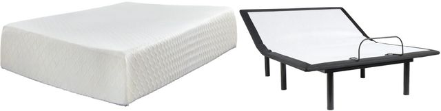 Sierra Sleep® by Ashley® Chime 2-Piece 10'' Memory Foam and Adjustable Base King Mattress Set-0