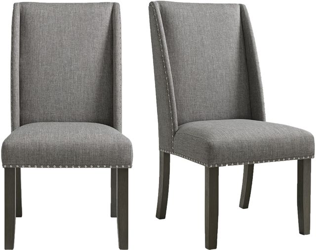 Elements International Everdeen Grey Dining Chair-2