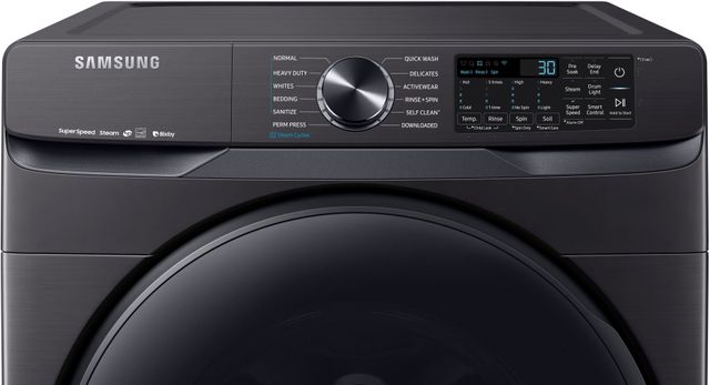 Samsung 5.0 Cu. Ft. Fingerprint Resistant Black Stainless Steel Front Load Washer-3