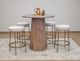 International Furniture Direct Frida Gold/Ivory Bar Stool-1