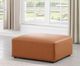 Meridian Furniture Cube Cognac Vegan Leather Ottoman-4