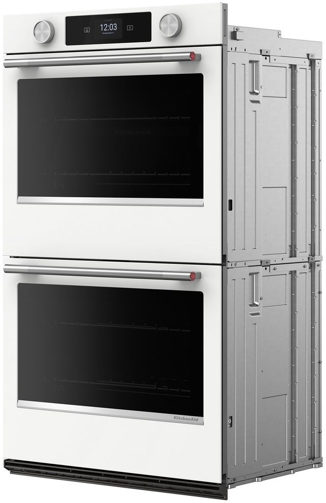 KitchenAid® 30" White Smart Double Electric Wall Oven with Assisted Cook Cycles-4