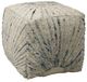 Dovetail Furniture Kathleen Blue/Ivory Pouf-0