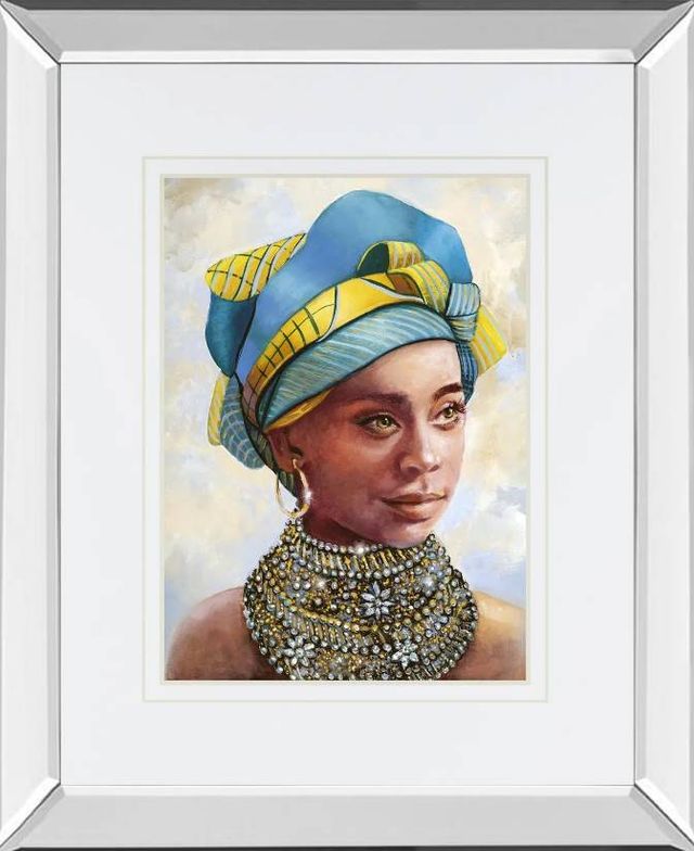 Classy Art Soulful Beauty I by Donna Brooks Mirrored Frame Wall Art-0
