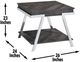 Steve Silver Co. Roma 3-Piece Shadow Gray Occasional Table Set with Chrome Base-3