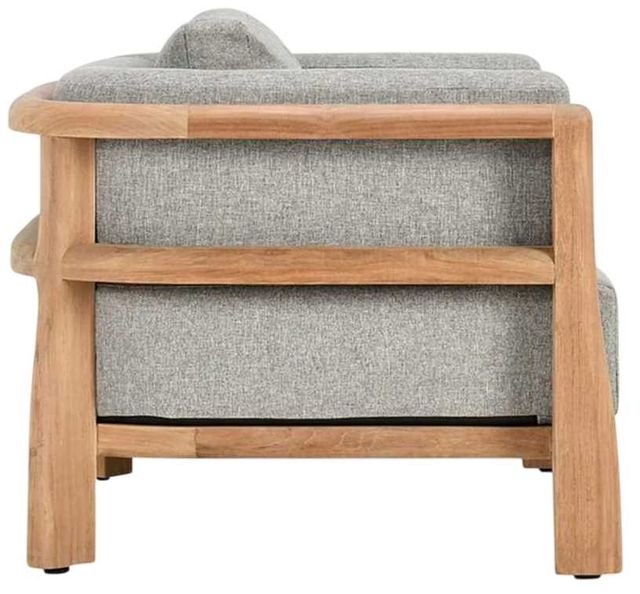 Classic Home Aston Gray/Natural Teak Wood Outdoor Accent Chair-3
