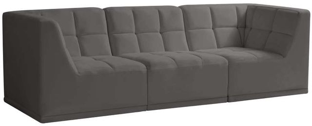 Meridian Furniture Relax Grey Velvet 98" Modular Sofa-0
