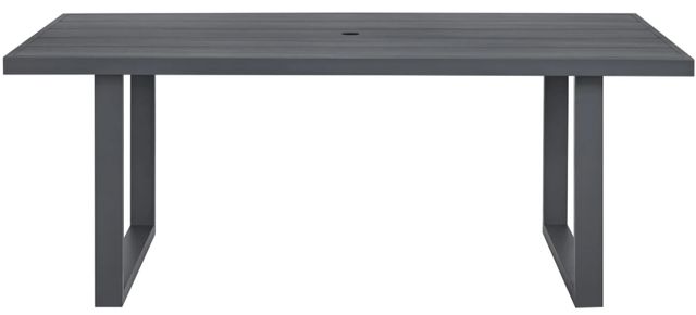 Elements International Playa Dark Gray Aluminum Outdoor Dining Table-3