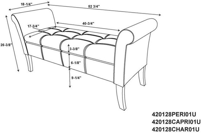 Linon Indie Charcoal Storage Bench-2
