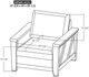 International Furniture Direct Walnut Brown/Reddish Brown Accent Chair-1