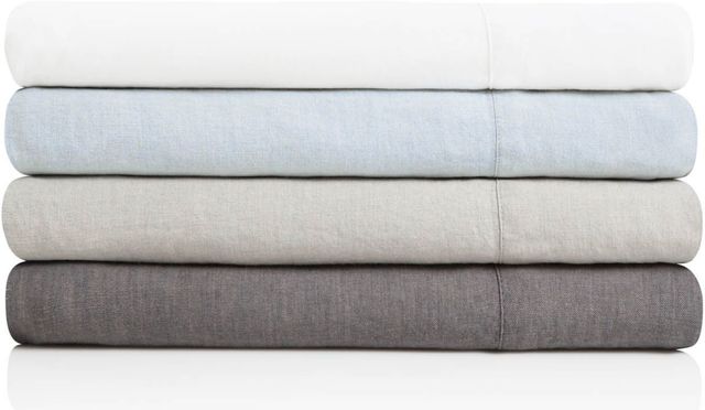 Malouf® Woven™ French Linen Charcoal Split King Sheet Set-1
