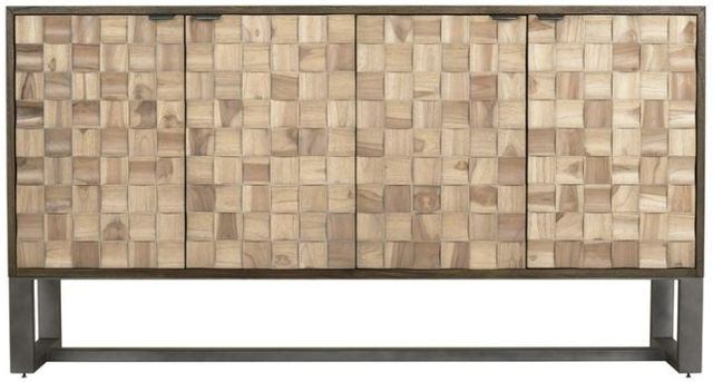 YHD Siti Medium Brown 4-Door Cabinet-2
