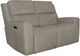 Flexsteel® Taylor Fog Gray Power Reclining Loveseat with Power Headrest-0