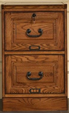 TEI Burnished Walnut File Cabinet