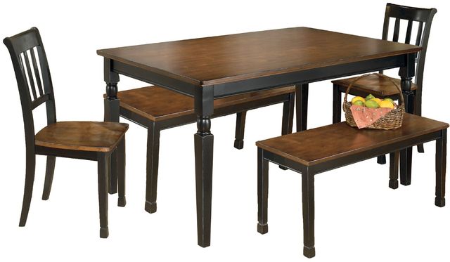 Signature Design by Ashley® Owingsville 5-Piece Black/Brown Dining Set-0
