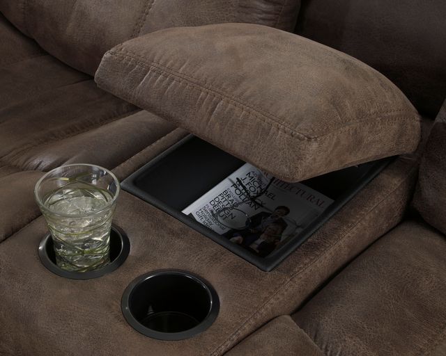 Signature Design by Ashley® Alzena Gunsmoke Double Reclining Loveseat-2