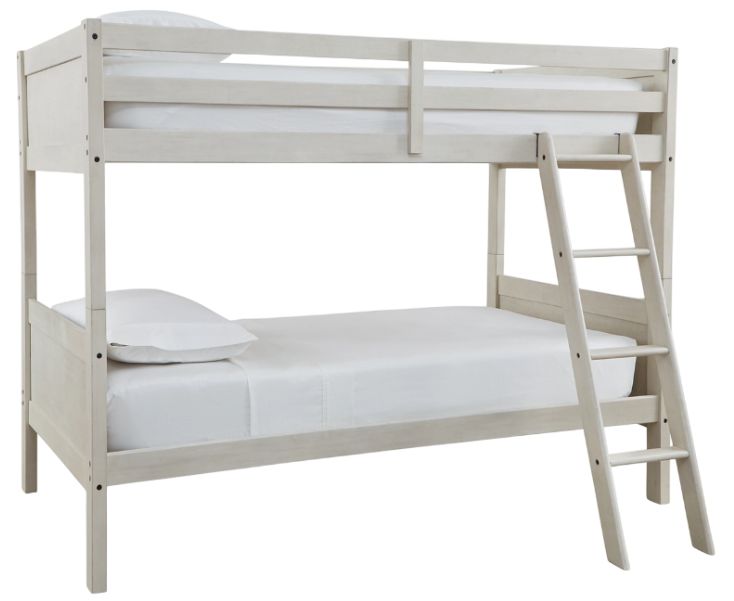 Signature Design by Ashley® Robbinsdale Antique White Twin/Twin Bunk Bed with Ladder