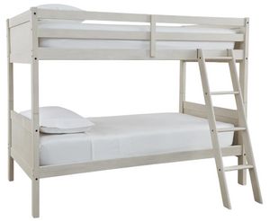 Signature Design by Ashley® Robbinsdale Antique White Twin/Twin Bunk Bed with Ladder
