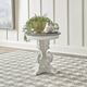 Liberty Furniture Magnolia Manor Weathered Bark Round End Table with Antique White Base-1