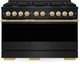 ZLINE Marino 48" Black Stainless Steel Pro Style Gas Range with Polished Gold Accents-0