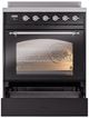 Ilve® Nostalgie II Series 30" Glossy Black Pro Style Induction Range-2