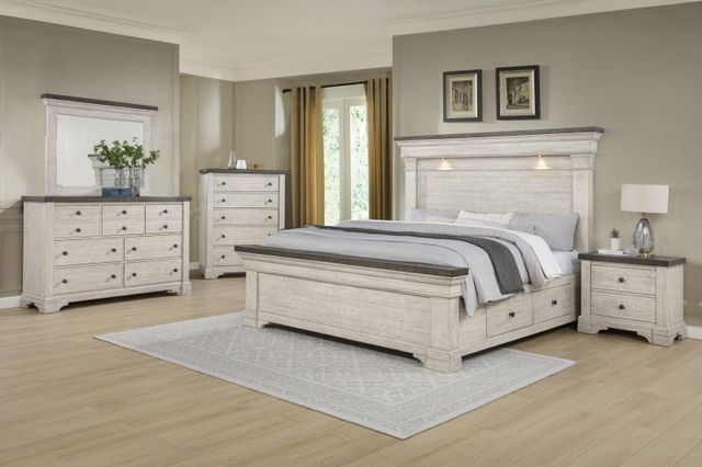 New Classic® Home Furnishings Augusta Rustic White Nightstand-2