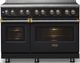 Viking® 5 Series 48" Onyx Pro Style Induction Range with Brushed Brass Trim-4