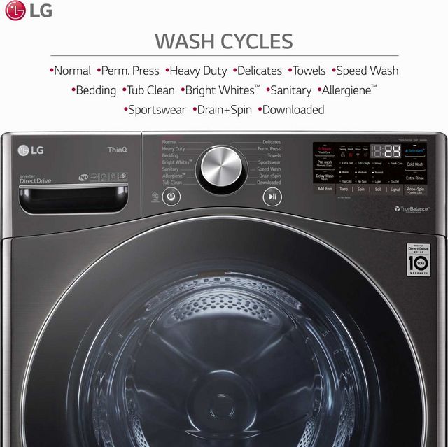 LG 5.0 Cu. Ft. Black Steel Front Load Washer-11