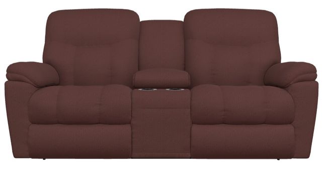 La-Z-Boy® Morrison Burgundy Manual Reclining Loveseat with Console-1