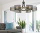 Cal® Lighting & Accessories Dronten Brushed Black/Wood Chandelier-1