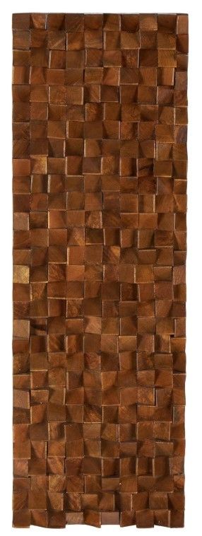 Deco Marche Brown 36'' Geometric 3D Cube Inspired Panel Wall Decor-0