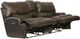 Catnapper® Wembley Steel Leather Lay Flat Reclining Console Loveseat-2