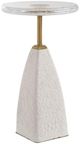 Uttermost® Sora Glass Top Drink Table with White Sandstone Base-0