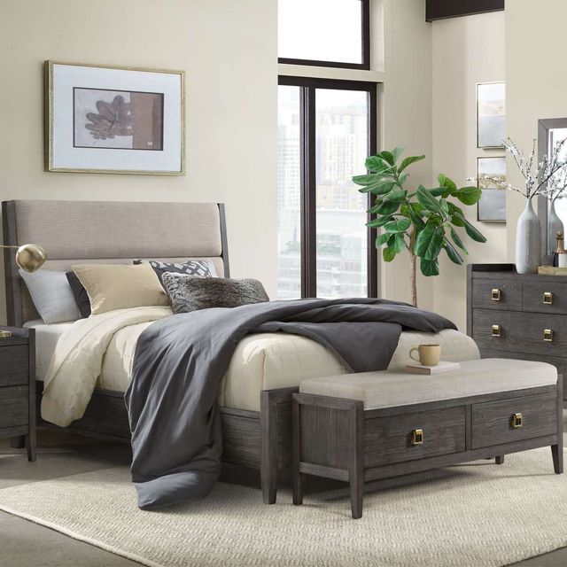 Intercon Portia Brushed Brindle Storage Bench-2