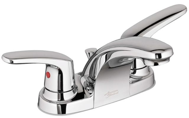 American Standard Colony® PRO Polished Chrome 4" Centerset 2-Handle Bathroom Faucet Less Drain with Lever Handles-3
