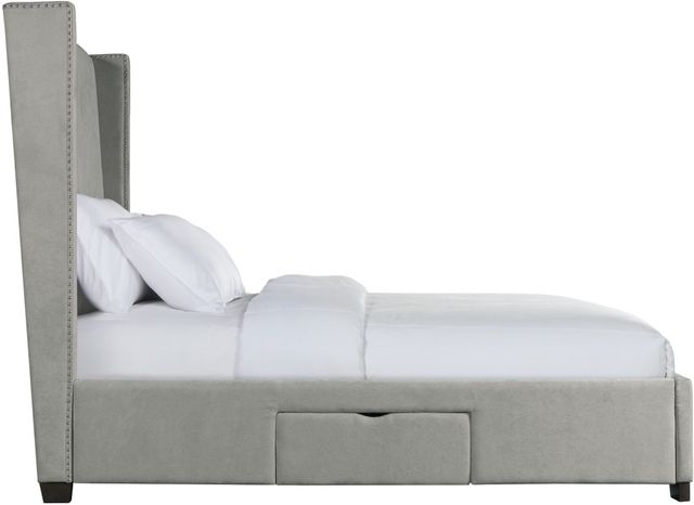 Elements International Magnolia Grey Queen Upholstered Storage Bed-1