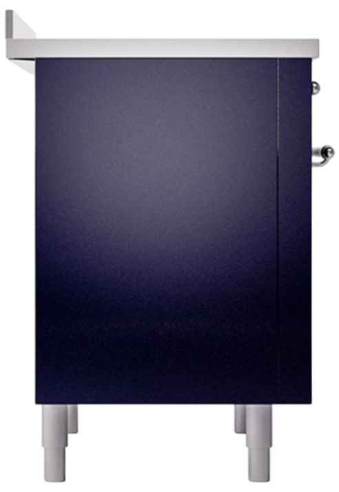 Ilve® Nostalgie II Noblesse 36'' Midnight Blue Pro Style Induction Range with Chrome Trim-2