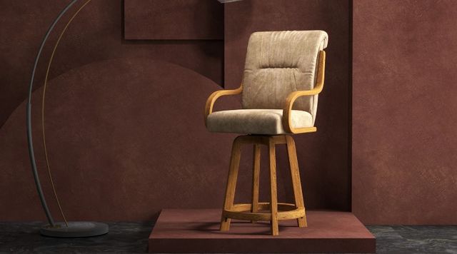 Chromcraft Customizable Denton Swivel Bar Height Dining Stool-1