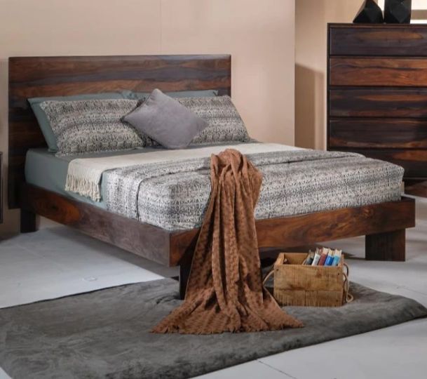 Jaipur Furniture Bardell Pacific Steel Queen Panel Bed-0
