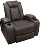 American Wholesale Furniture Omega Brown Power Recliner with Power Headrest Theater Seating-0