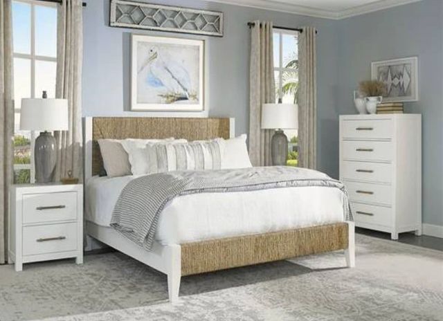 Riverside Furniture Rosalie White Caps Queen Panel Bed-1