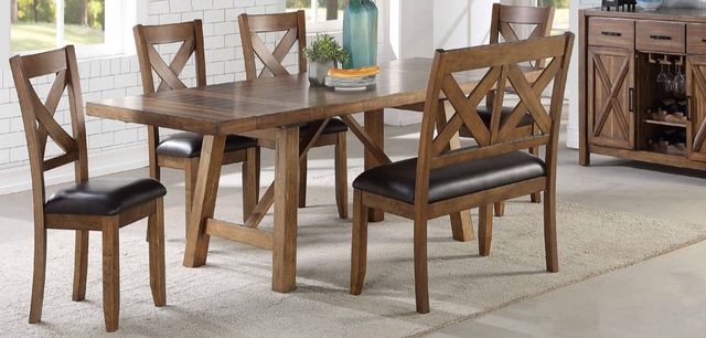 American Wholesale Furniture Aspen Brown Dining Bench-1