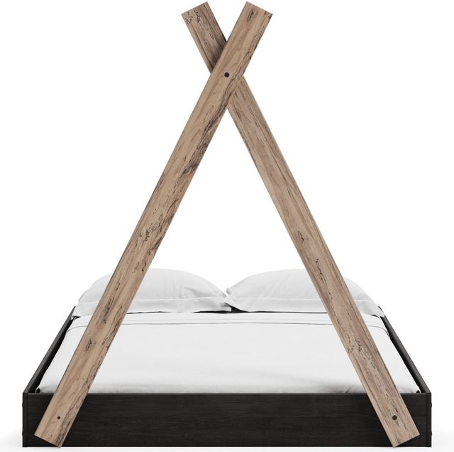 Signature Design by Ashley® Piperton Two-tone Brown/Black Full Tent Complete Bed in Box-1