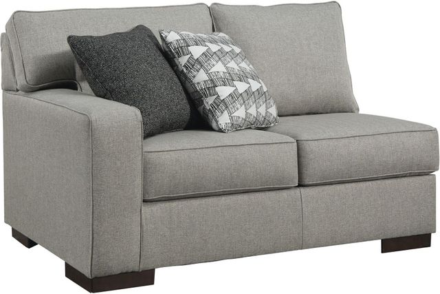 Benchcraft® Marsing Nuvella® 3-Piece Slate Sectional-1
