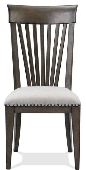Riverside Furniture Forsyth Gray/Toasted Peppercorn Slat Back Side Chair-1