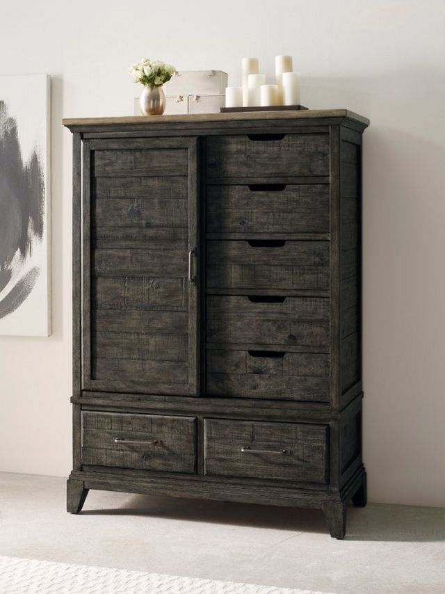 Kincaid® Furniture Plank Road Wheeler Charcoal Door Chest-1