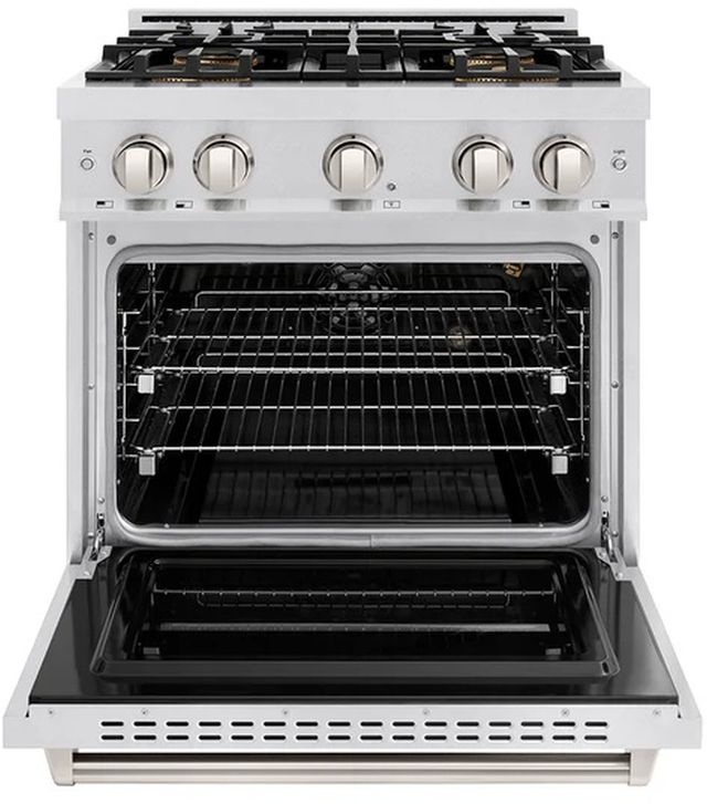 ZLINE 30" 4.2 cu. ft. Gas Range with 4 Burner DuoPro™ Cooktop and Convection Gas Oven in Satin Stainless Steel-1