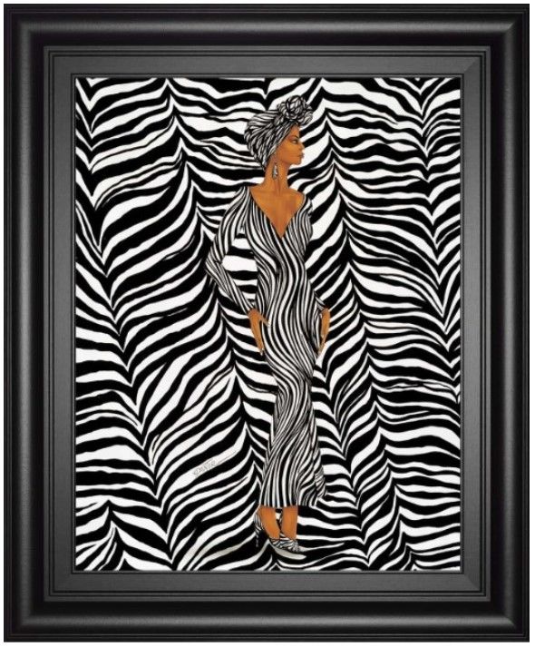 Classy Living Dexter Griffin Zebra Inspired Fashion Wall Art-0