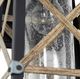 YHD Milburn Charolette Black/Gold Clear Seeded Glass 1-Light Exterior Lighting-3